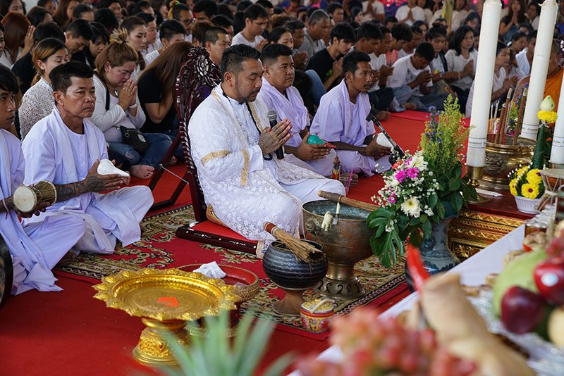 Grand Master Ajarn Ohr Leading A Mass Blessing